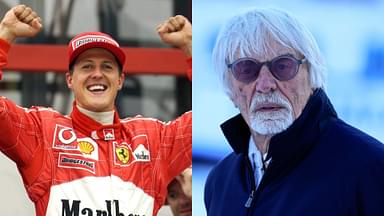 Michael Schumacher (L) and Bernie Ecclestone (R)