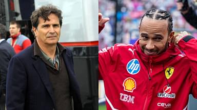 Nelson Piquet Sr. (L) and Lewis Hamilton (R)