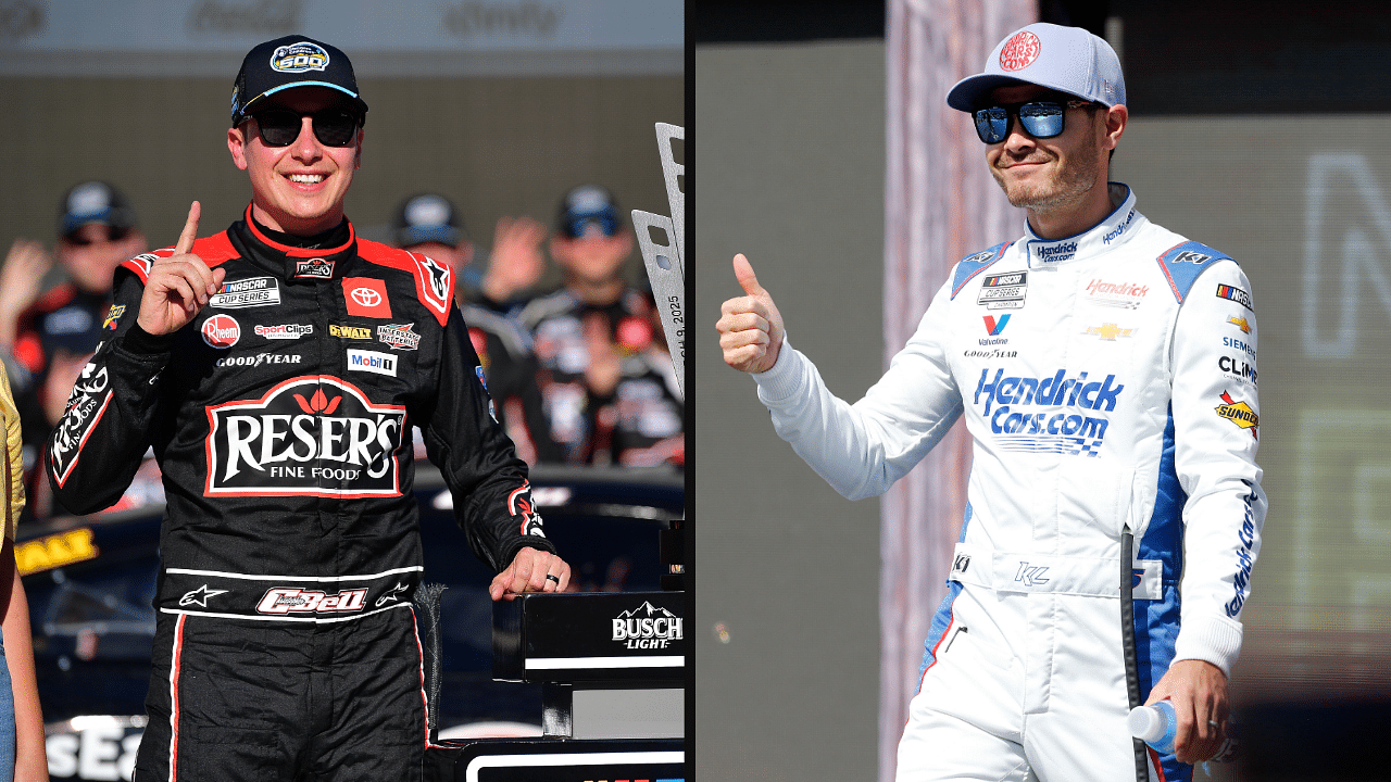 Christopher Bell (L) and Kyle Larson (R). Image Credits: Imagn.