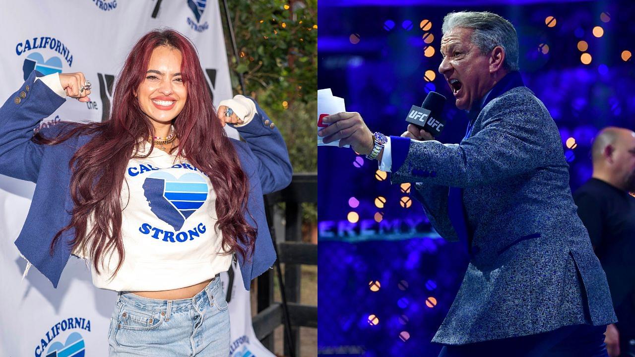 Nina Marie Daniele (L), Bruce Buffer (R)