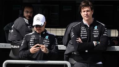 F1 Bahrain Testing Day 1 Valtteri Bottas and Toto Wolff during the Formula 1 pre-season testing at Sakhir Circuit in Sakhir, Bahrain on February 26, 2025