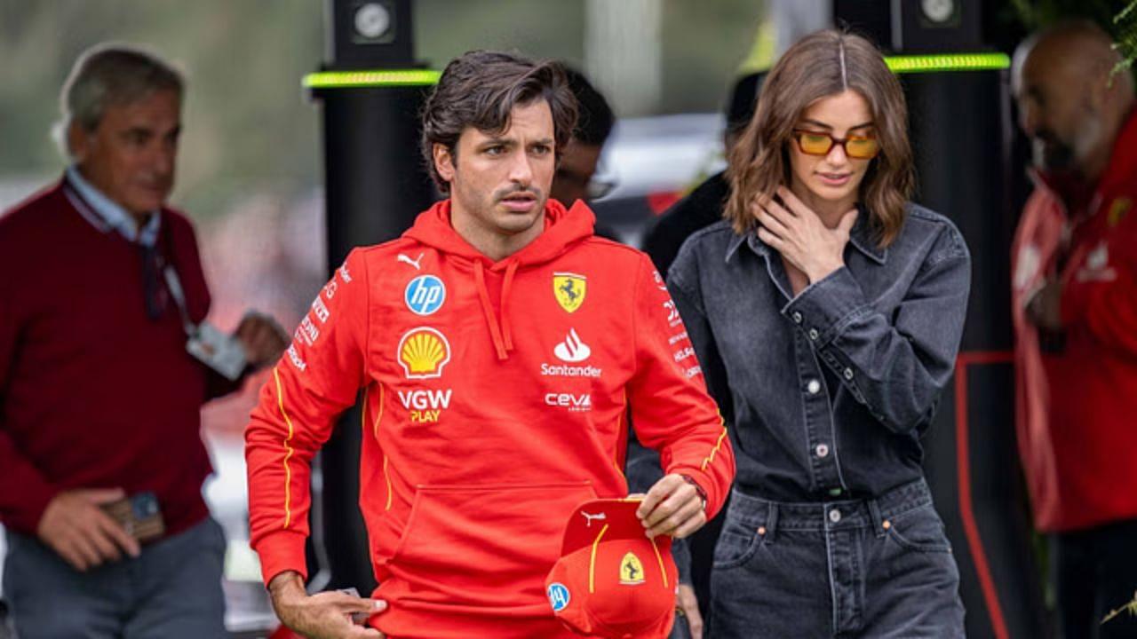 Carlos Sainz (L) and Rebecca Donaldson (R)