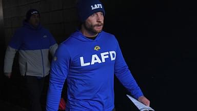 Los Angeles Rams head coach Sean McVay walks towards the field against the Philadelphia Eagles in a 2025 NFC divisional round game at Lincoln Financial Field