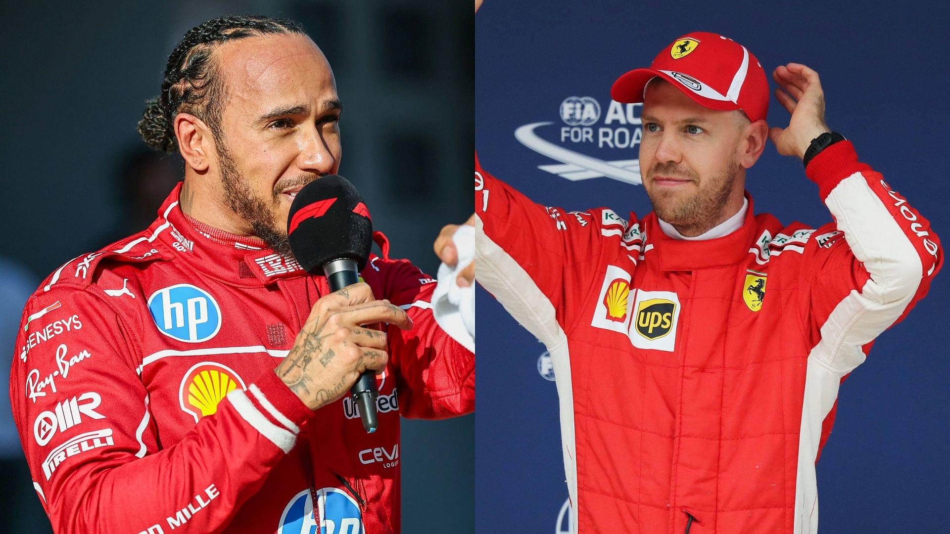 Lewis Hamilton (L) and Sebastian Vettel (R)