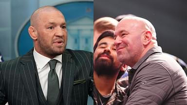 Conor McGregor (L), Dana White (R)