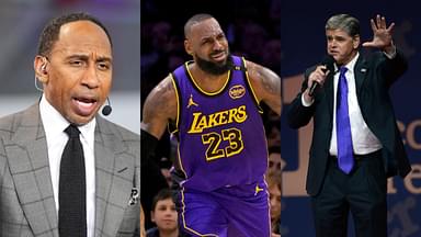 Stephen A. Smith(L), LeBron James(Center), and Sean Hannity(R)