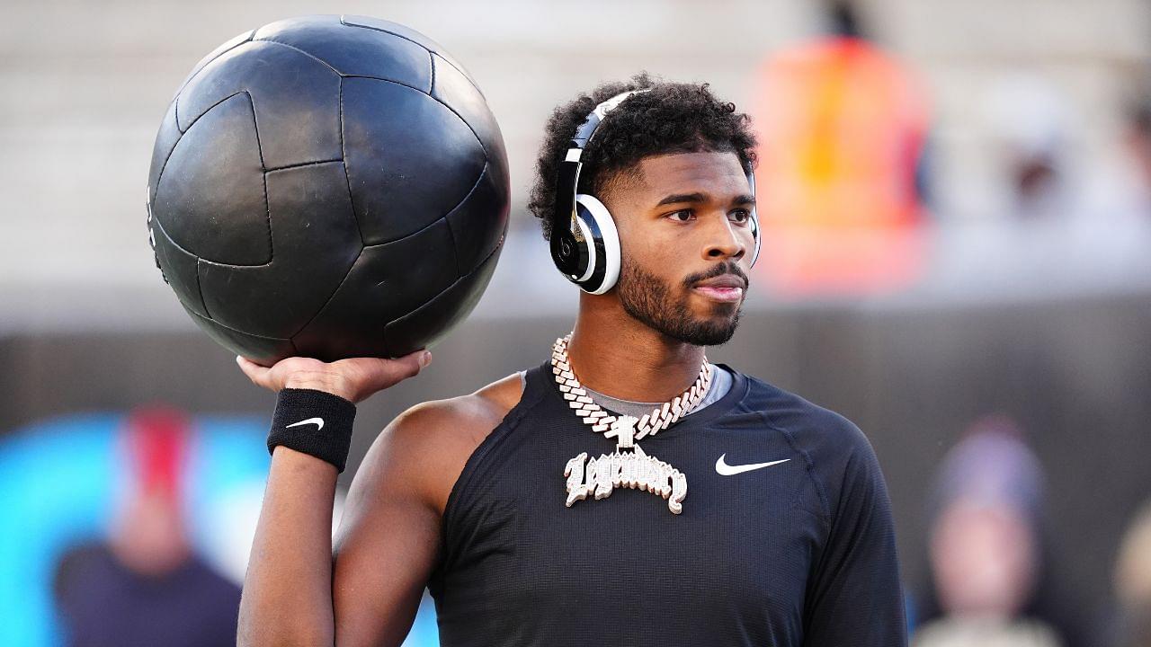 Colorado Buffaloes quarterback Shedeur Sanders (2) before the game against the Oklahoma State Cowboys at Folsom Field.