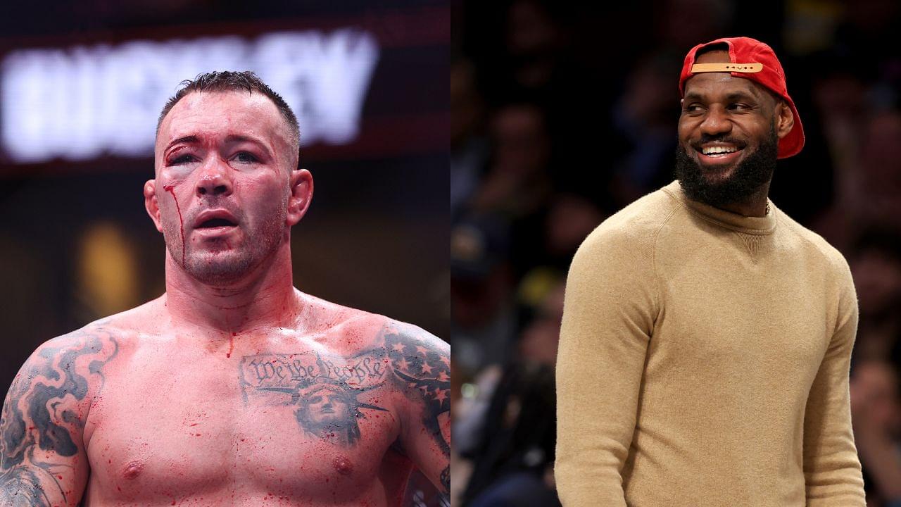 Colby Covington (L), LeBron James (R)