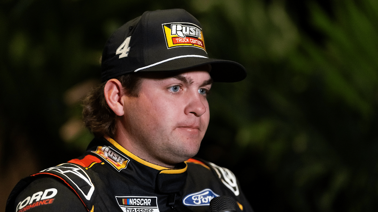 NASCAR Cup Series driver Noah Gragson during Daytona 500 media day at Daytona International Speedway.