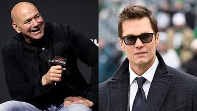 Dana White (L), Tom Brady (R)