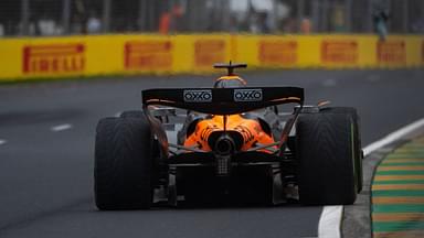 Oscar Piastri McLaren Formula 1 Team, 81 in MCL39, rear view of rear wing rear of vehicle, AUS, Formula 1 World Championship, Luis Vuitton Australian Grand Prix, Albert Park Circuit Melbourne, Race, 2025 season