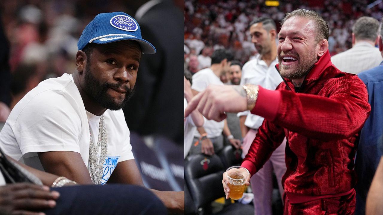 Floyd Mayweather (L), Conor McGregor (R)