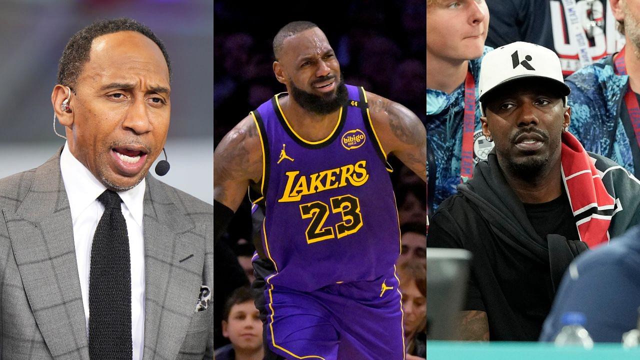 Stephen A. Smith(L), LeBron James(Center), and Rich Paul(R)