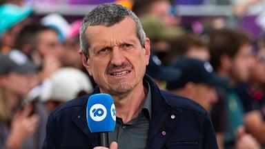 Guenther Steiner speaks on camera during the F1 Rolex Australian Grand Prix at the Melbourne Grand Prix Circuit on March 24, 2024