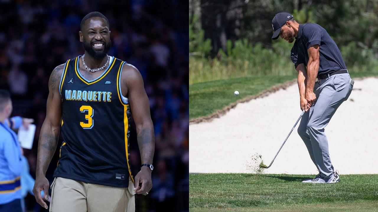 Dwyane Wade (L), Stephen Curry (R)