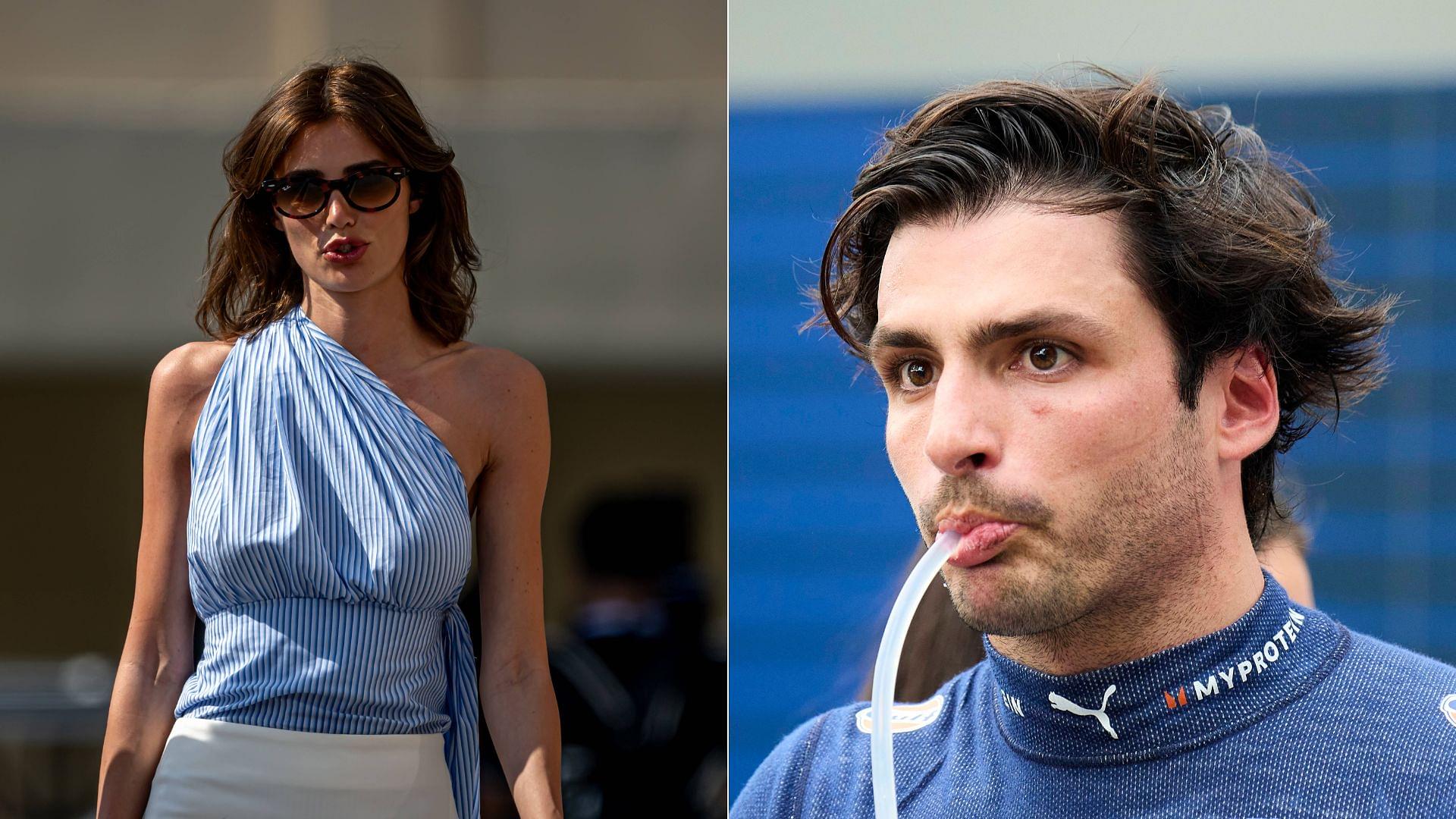 Rebecca Donaldson (L), Carlos Sainz (R)