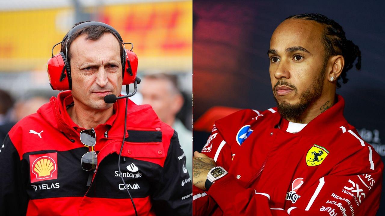 Riccardo Adami(L), Lewis Hamilton(R)