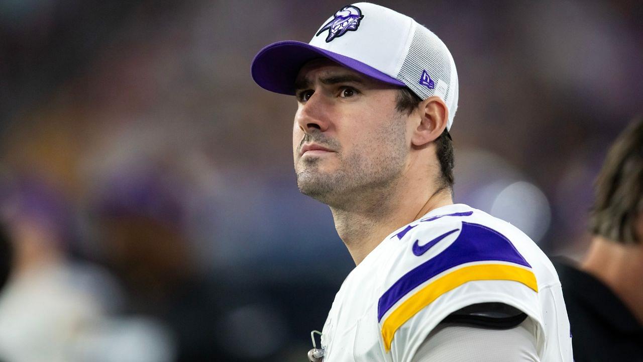 Minnesota Vikings quarterback Daniel Jones (13) against the Los Angeles Rams during an NFC wild card game at State Farm Stadium.