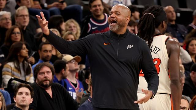 Mar 5, 2025; Inglewood, California, USA; Detroit Pistons head coach JB Bickerstaff during the fourth quarter against the LA Clippers at Intuit Dome. Mandatory Credit: Jason Parkhurst-Imagn Images