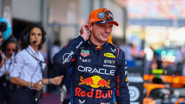 Qualifying Max Verstappen (NED) - Oracle Red Bull Racing - Red Bull RB20 - Honda RBPT Celebrating Pole Position on Qualify of Formula 1 Qatar Airways Austrian Grand Prix 2024