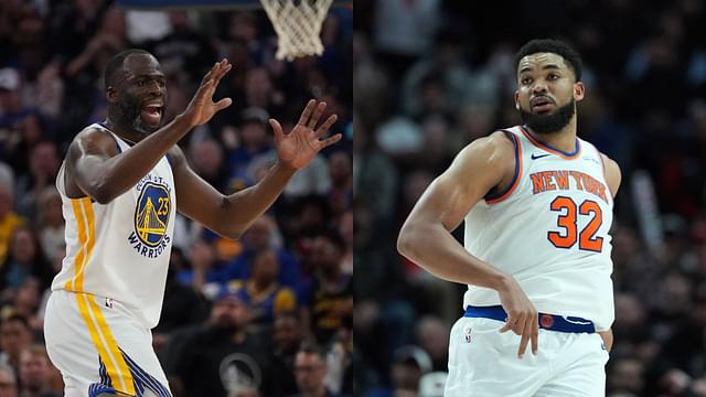 Draymond Green(L) and Karl-Anthony Towns(R)