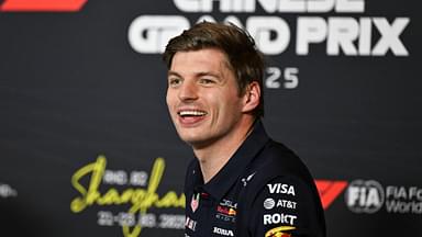 Red Bull s Max Verstappen of the Netherlands reacts during the press conference, PK, Pressekonferenz after the sprint race of the Formula 1 Chinese Grand Prix at the Shanghai International Circuit