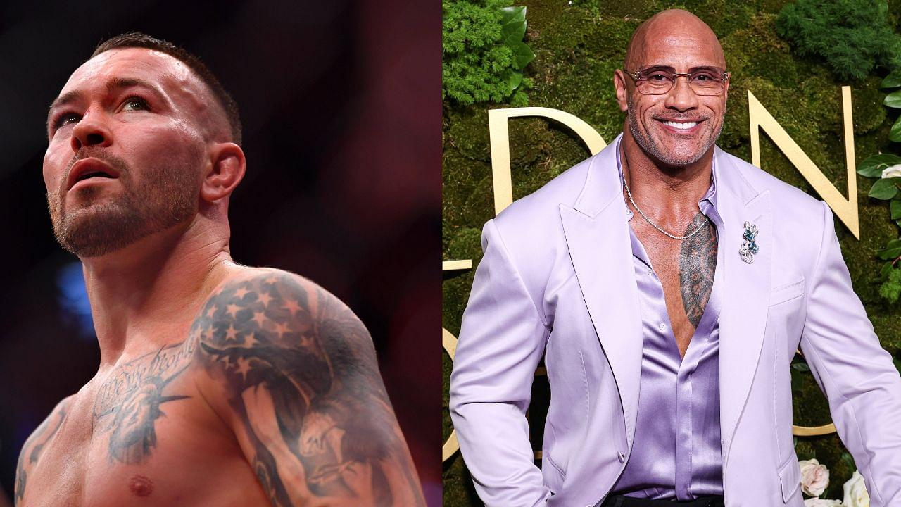 Colby Covington (L), Dwayne Johnson (R)