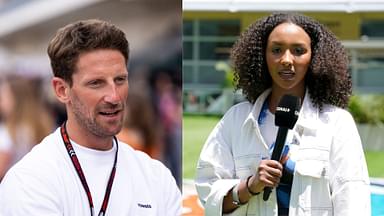 Romain Grosjean (L) and Naomi Schiff (R)