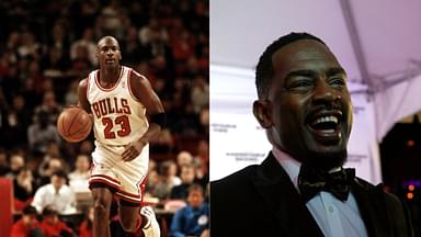 Michael Jordan (L), Bill Bellamy (R)