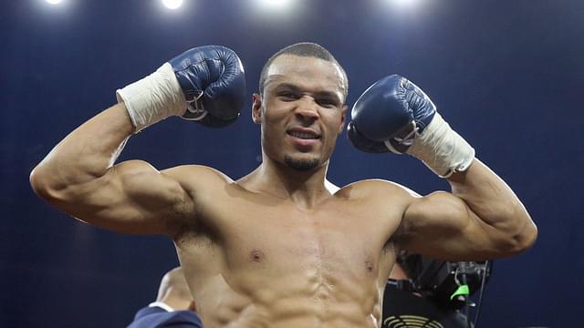 SPORT Eubank nach gewonnenem Kampf in Siegerpose Gestik, Geste Chris Eubank junior Jr (GBR) vs Avni Yildirim (TUR) World Boxing Super Series Viertelfinale Muhammad Ali Trophy