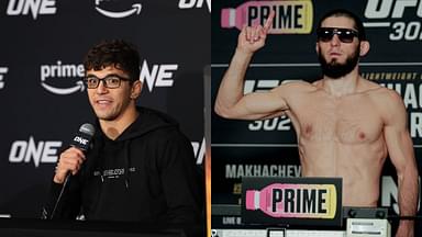 Mikey Musumeci (L), Islam Makhachev (R)