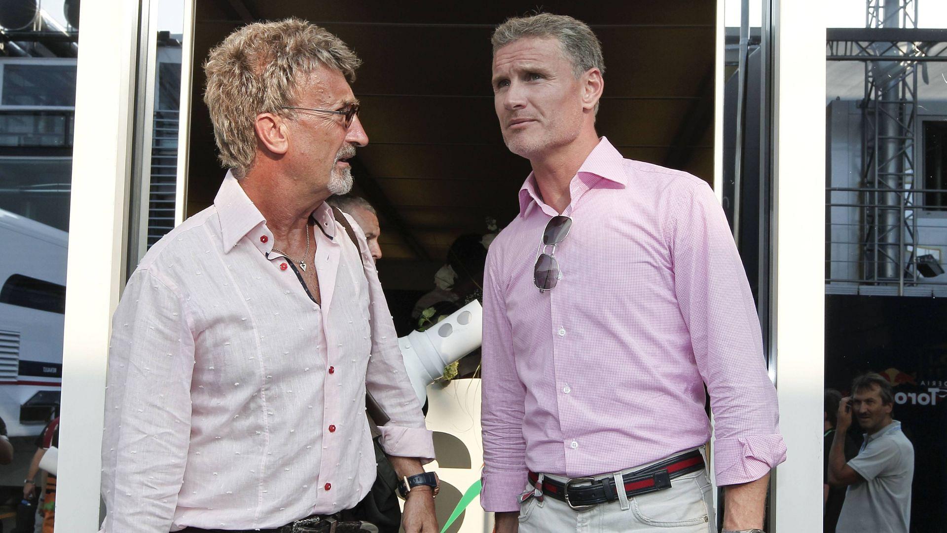 Formula 1 World Championship in Monza on Sunday, 09.09.2012 at Autodromo di Monza in Italy Eddie Jordan (left) and David Coulthard FIAFormula 1 World Championship in Monza 2012