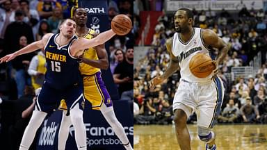 Nikola Jokic (L) and Gilbert Arenas (R)