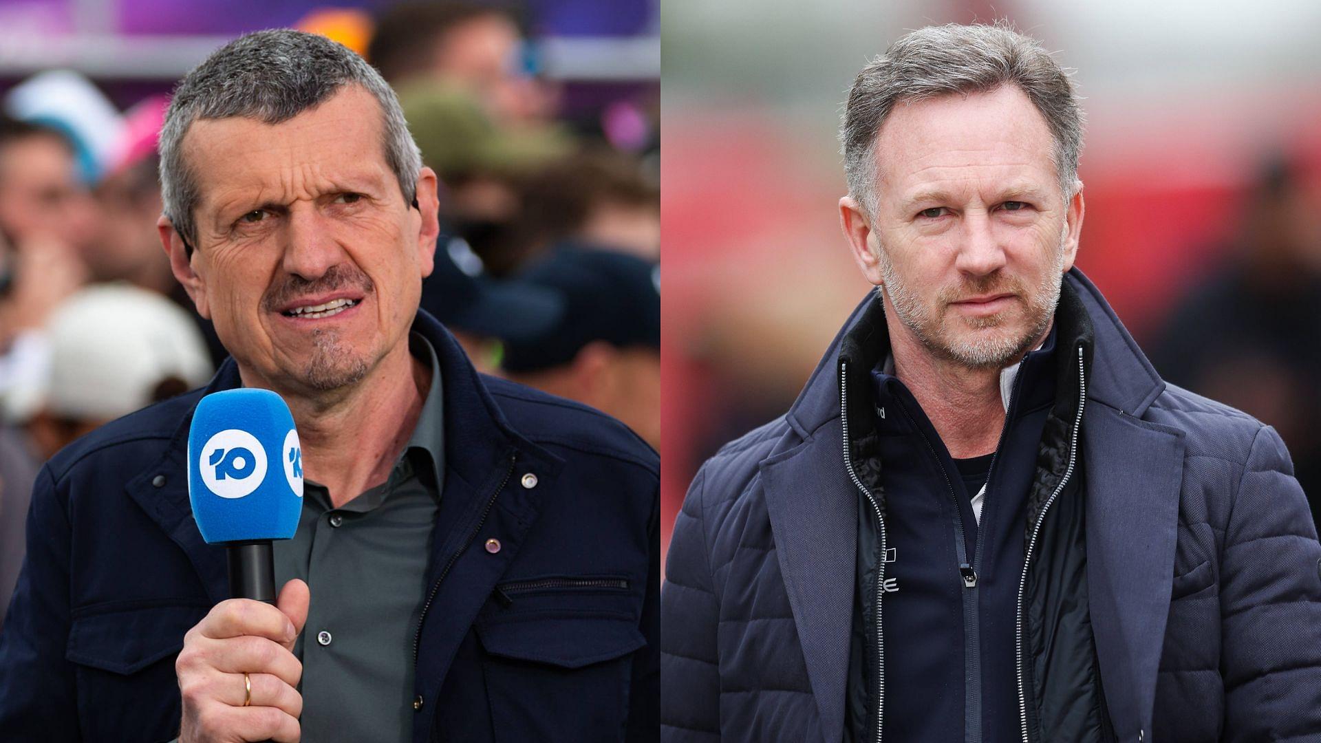 Guenther Steiner (L) and Christian Horner (R)