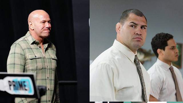 Dana White (L), Cain Velasuez (R)