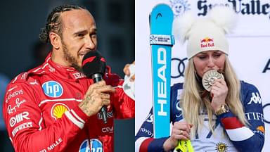 Lewis Hamilton (L) and Lindsey Vonn (R)