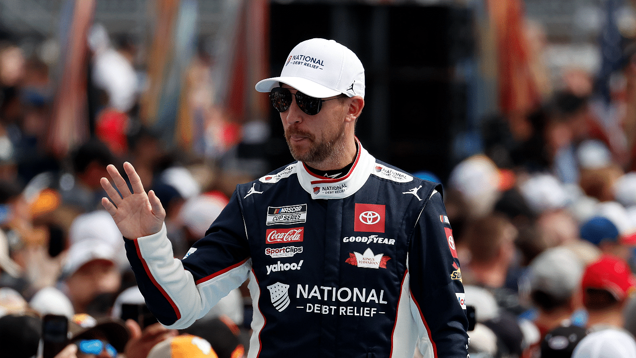 NASCAR Cup Series driver Denny Hamlin (11) during the Daytona 500 at Daytona International Speedway.