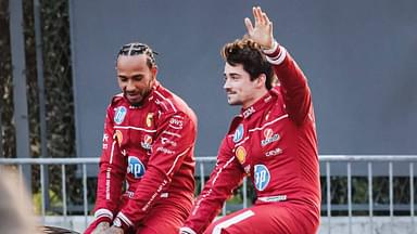 Leclerc and Hamilton at Scuderia Ferrari HP Drivers Presentation in Milan Milan, The Scuderia Ferrari HP Drivers Presentation by UniCredit event with the Formula 1 single-seaters driven by the team s drivers passing through the city circuit through the streets of the city center