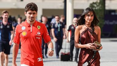 16 Charles Leclerc (MCO) Scuderia Ferrari (ITA) Ferrari SF-243 & Alexandra Saint Mleux (ITA) during the 2024 Formula One Abu Dhabi Grand Prix, 24th round of the 2024 Formula 1 World Championship