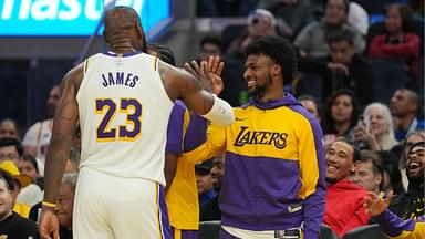 LeBron and Bronny James NBA: Los Angeles Lakers at Golden State Warriors