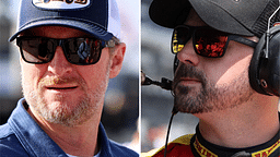 Former NASCAR driver Dale Earnhardt Jr. and Current Wood Brothers Racing driver Josh Berry.