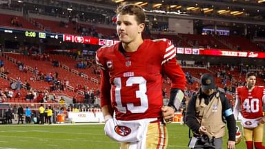 Dec 30, 2024; Santa Clara, California, USA; San Francisco 49ers quarterback Brock Purdy (13) during the game against the Detroit Lions at Levi's Stadium.