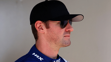 Feb 16, 2025; Daytona Beach, Florida, USA; NASCAR Cup Series driver Cody Ware (51) walks to the drivers meeting before the Daytona 500 at Daytona International Speedway. Mandatory Credit: Peter Casey-Imagn Images