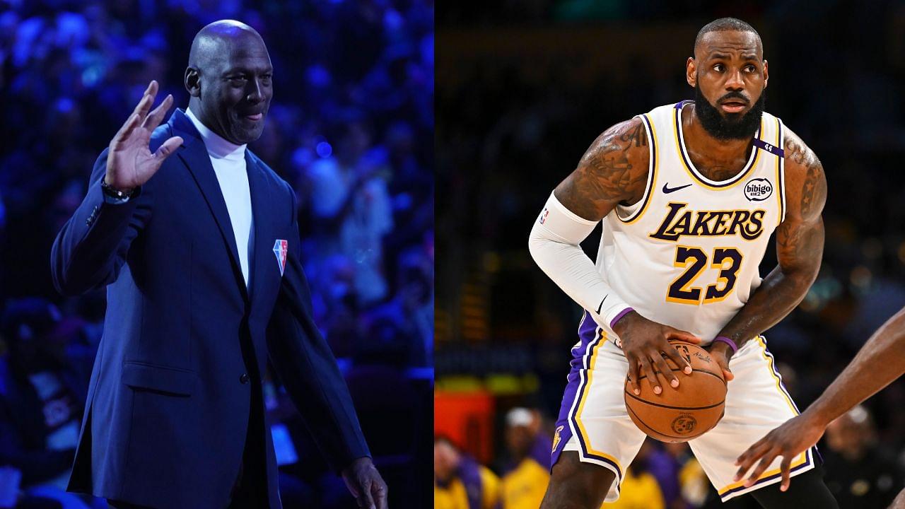 Michael Jordan (L), LeBron James (R)