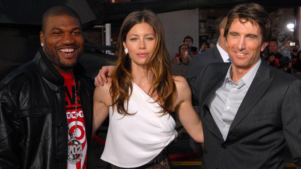 Jessica Biel, Sharlto Copley, Quinton "Rampage" Jackson at "The A-Team" Los Angeles Premiere, Chinese Theater, Hollywood