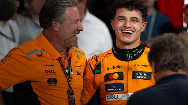 December 20, 2024, Abu Dhabi, United Arab Emirates: ZAK BROWN, Team Principal of McLaren F1 Team and LANDO NORRIS (GBR) of McLaren 4 during race day at the end of the F1 season during the 2024 Formula 1 Abu Dhabi Grand Prix at the Yas Marina Circuit. Abu Dhabi United Arab Emirates