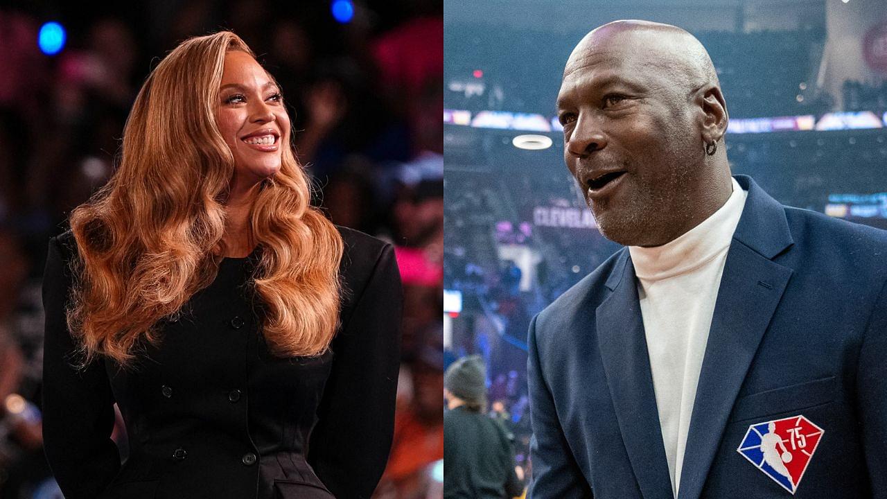 Beyonce(L) and Michael Jordan(R)