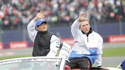 October 27, 2024, Mexico City, Mexico City, Mexico: YUKI TSUNODA and LIAM LAWSON RB drivers during the drivers parade prior to the start of the Mexico City Grand Prix. Mexico City Mexico