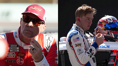 Kevin Harvick (L) and Connor Zilisch (R)