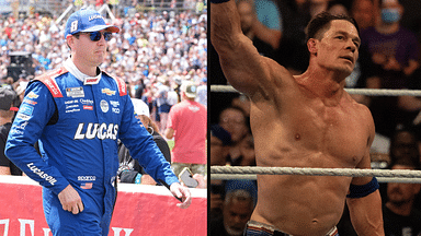 Kyle Busch (L) and John Cena (R)